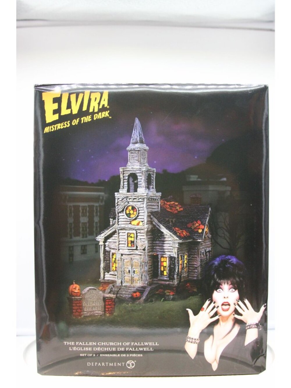 Dept 56 Halloween Village - Elvira, The Fallen Church of Fallwell